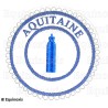 Badge / Macaron GLNF – Petite tenue provinciale – Deuxième Grand Surveillant – Aquitaine – Brodé machine